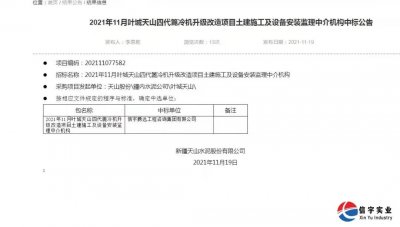 <b>中标叶城四代篦冷机升级改造项目土建施工及设备安装监理中介机构</b>