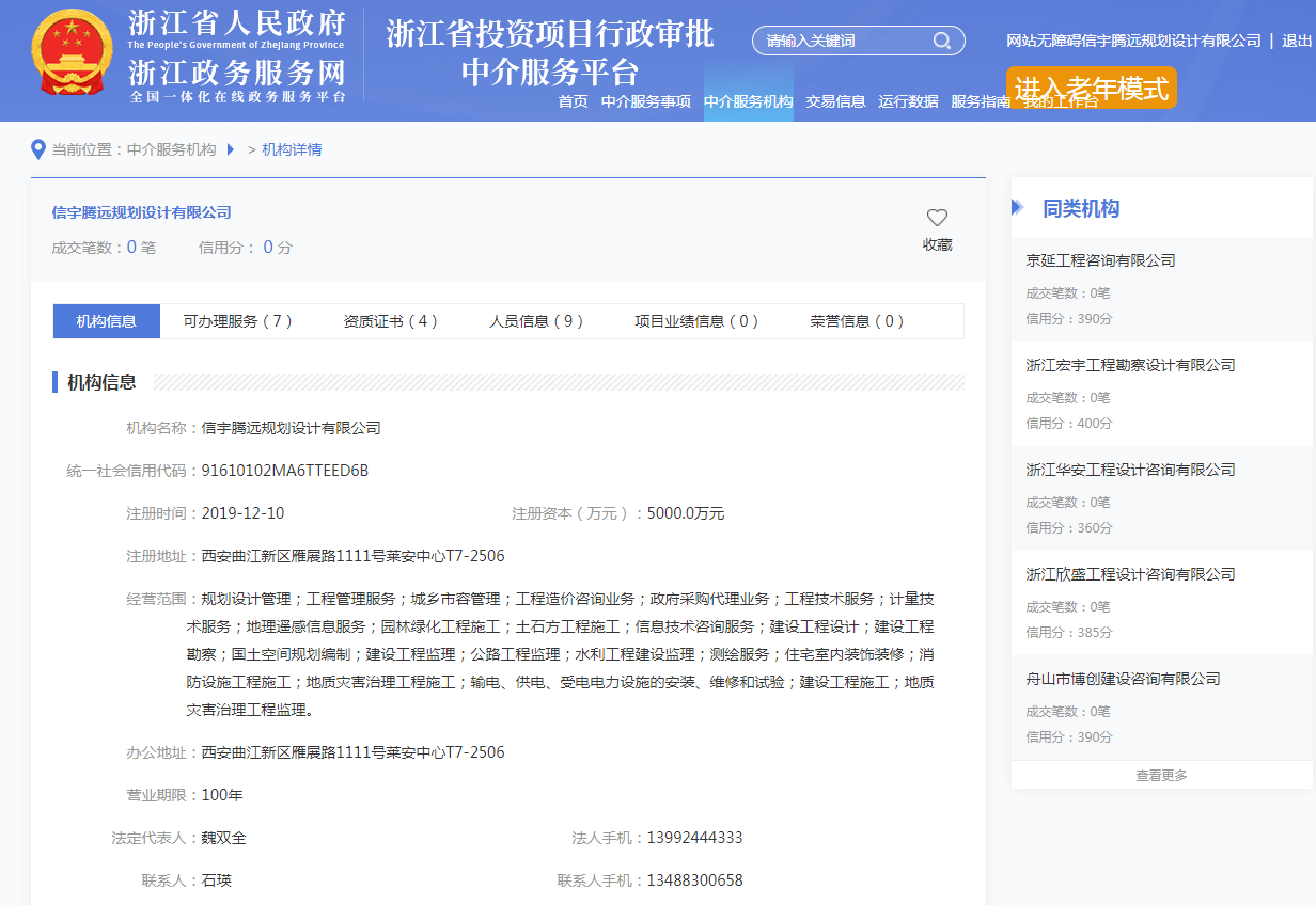 浙江中介超市（信宇腾远规划设计有限公司）