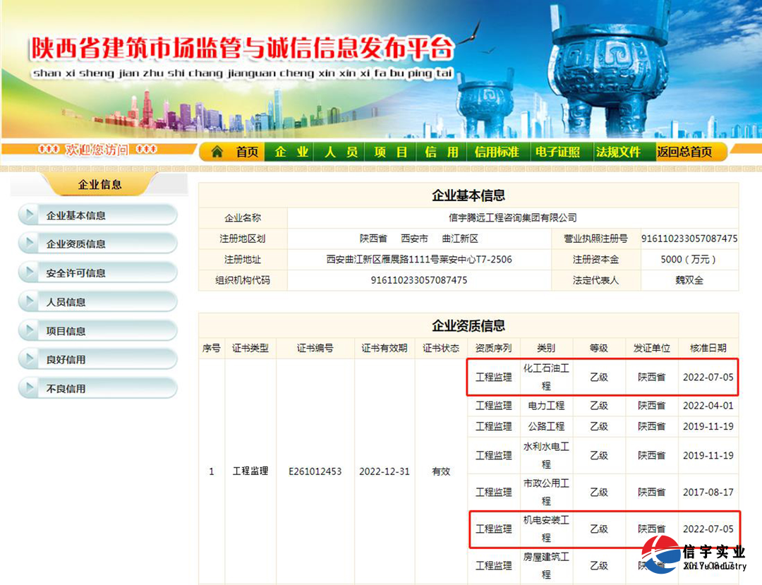信宇腾远工程咨询集团成功增项化工石油工程、机电安装工程监理乙级资质